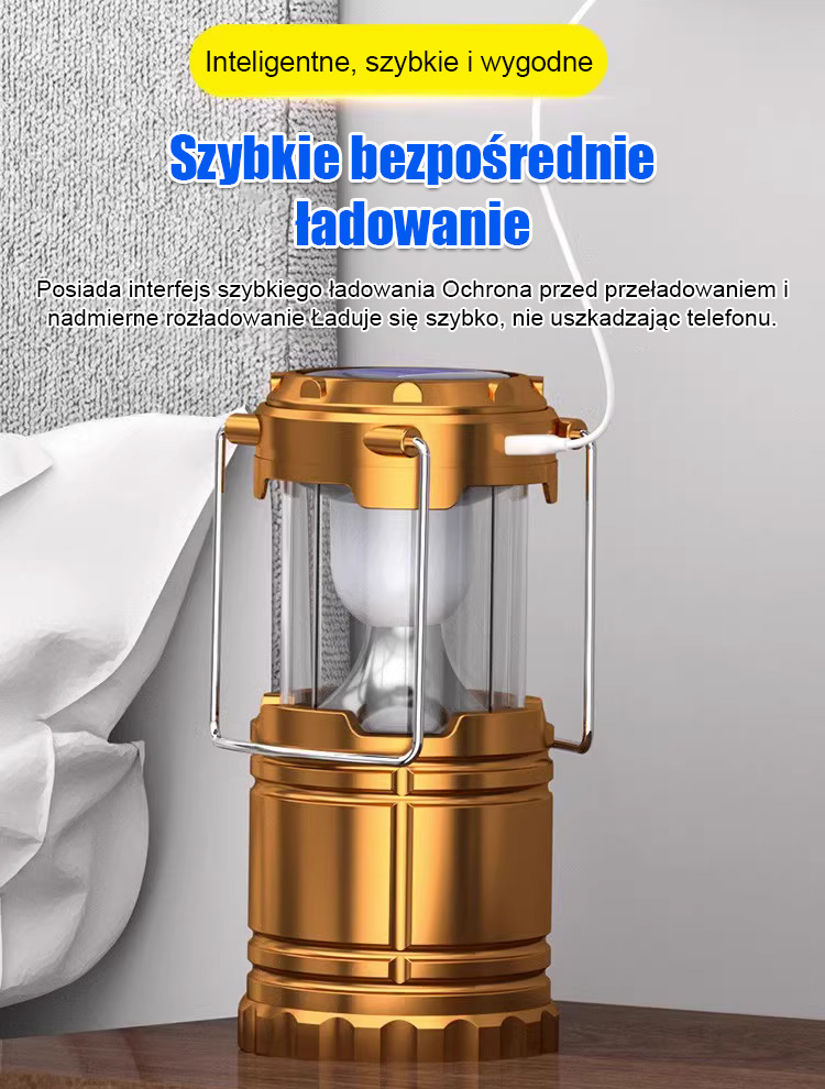 Wodoodporna wielofunkcyjna lampa solarna