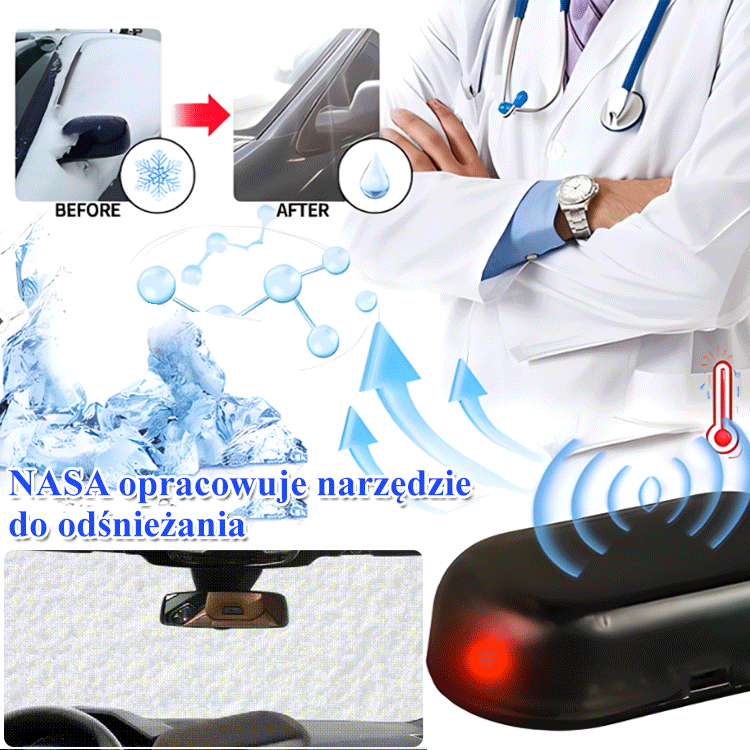 ❄️【Bez lodu i śniegu】 Urządzenie zapobiegające zamarzaniu 💧odmraża Twój samochód w 10 sekund, zapewniając jego wszechstronną ochronę 360 stopni.