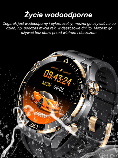 ⌚ 【Pierwsze wydanie w 2024 r.】 Inteligentny zegarek z czarnego złota! 💥Monitoruj swoje zdrowie i akcentuj swój styl!