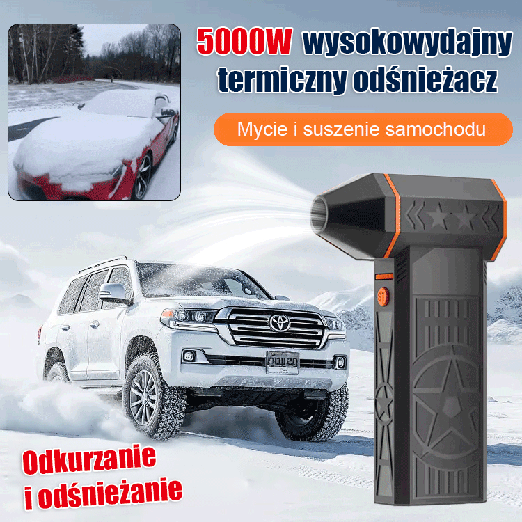 ❄️【Odśnieżanie w 3 sekundy】Dmuchawa Turbo o Dużej Mocy do Samochodu 🚗💨. Do usuwania śniegu, kurzu, osuszaniaauta i sprzątania podwórka 🏡✨