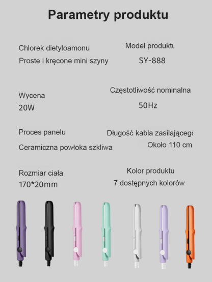 💫Mini szyna ceramiczna💯Stwórz idealną fryzurę w 3 sekundy, nawet początkujący mogą szybko zacząć!