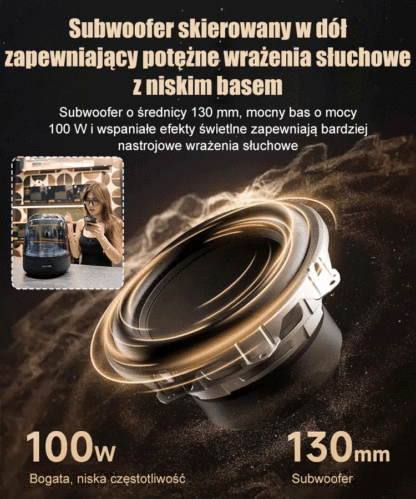 🎼 【Poczuj miliony jakości dźwięku】Nowy, przeszklony, kolorowy głośnik Bluetooth🎧W chwili, gdy zabrzmi muzyka, cały świat jest mój!
