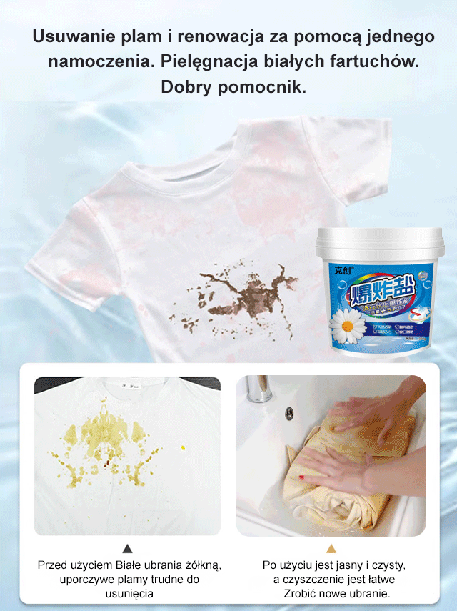 【Cała rodzina czystego】Wielofunkcyjna sól wybuchowa do czyszczenia odzieży, obuwia i domu