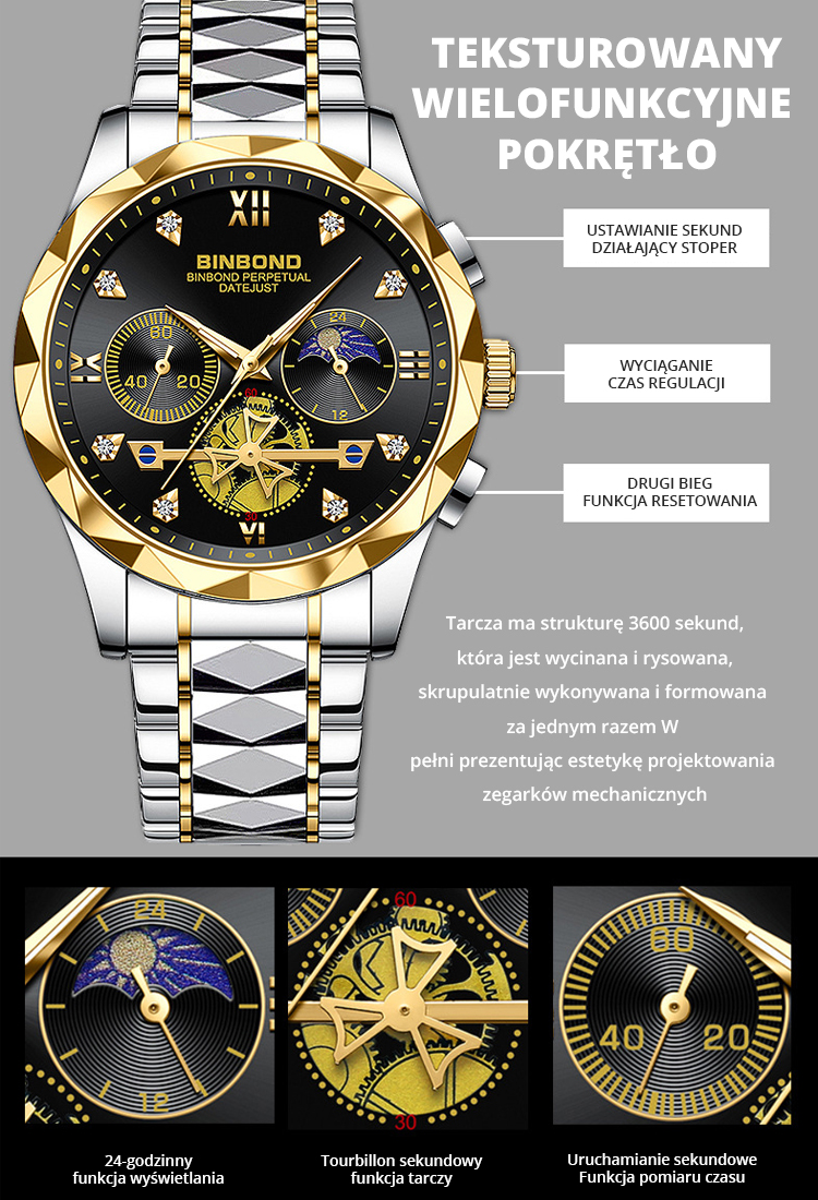 ⌚Wielofunkcyjny chronograf z sześcioma ramionami🚀Zostało tylko 100 sztuk, kup teraz, niska cena, pełna gwarancja zwrotu pieniędzy.