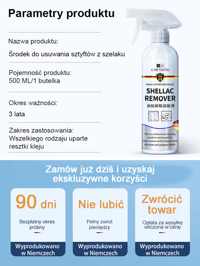 🌟【1 sekunda czystości】Spray do czyszczenia offsetowego asfaltu🌈Skutecznie czyści, nie uszkadzając lakieru samochodowego
