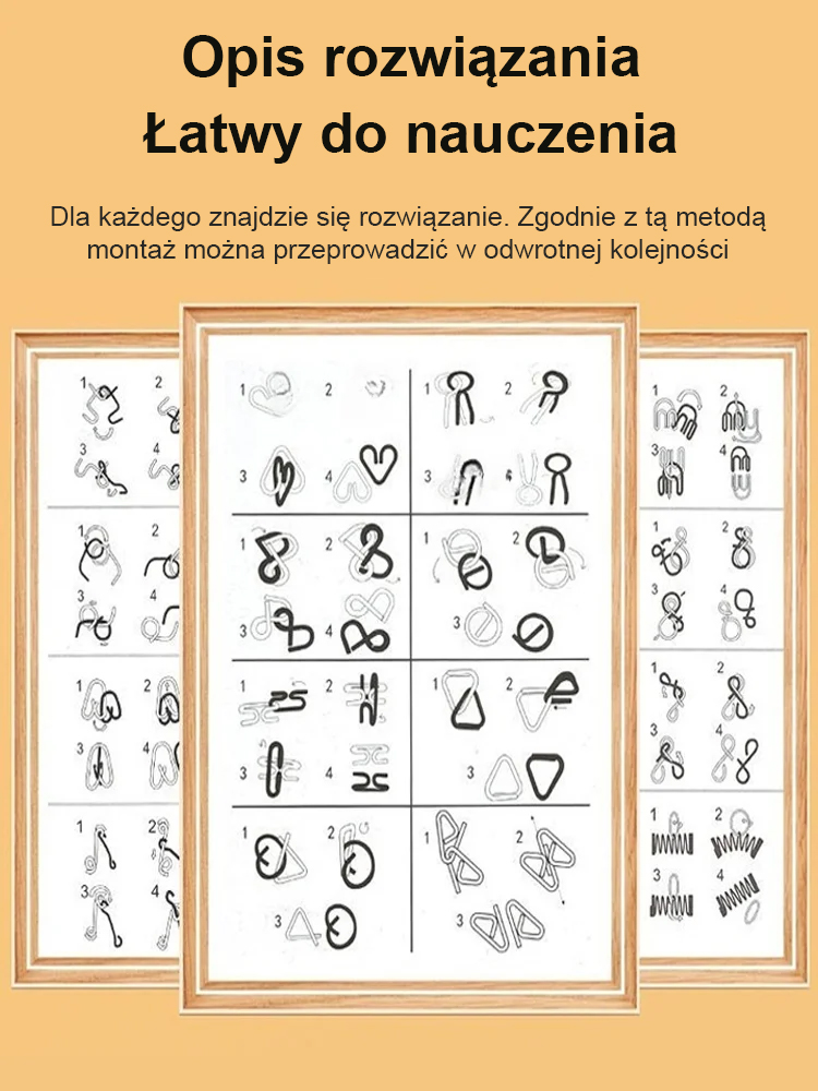 Zabawka edukacyjna z dziewięcioogniwowym pierścieniem odblokowującym