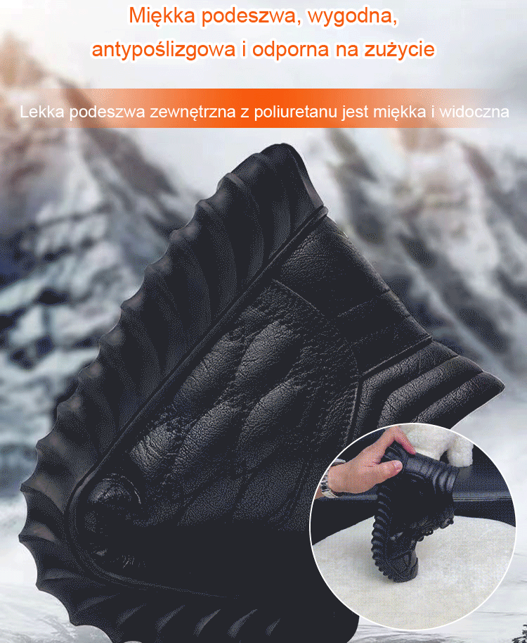 🔥Ciepłe buty narciarskie męskie👍Wykonane z wysokiej jakości skóry naturalnej, miękkie i wygodne, modne i wszechstronne