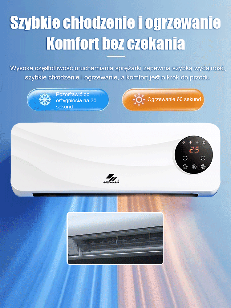 🪟【Podwójne funkcje chłodzenia i grzania】Klimatyzator do użytku domowego ⏰ Jeśli go przegapisz, będziesz musiał zapłacić dodatkowo 339 zł!