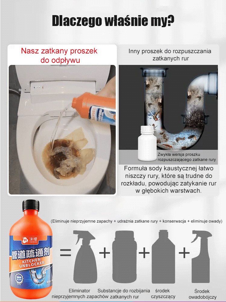 🚽 【Poprawa zapachu】 Środek do usuwania zatorów w rurach