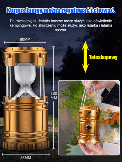 Wodoodporna wielofunkcyjna lampa solarna