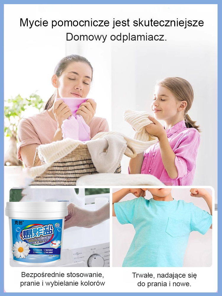 【Cała rodzina czystego】Wielofunkcyjna sól wybuchowa do czyszczenia odzieży, obuwia i domu