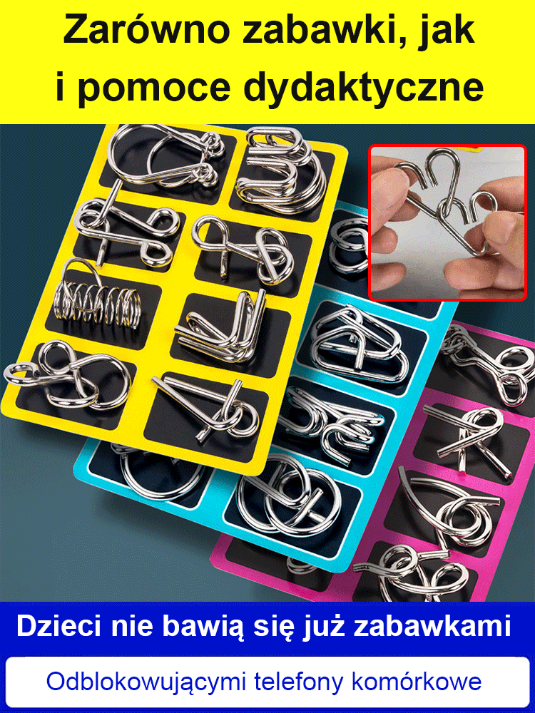 Zabawka edukacyjna z dziewięcioogniwowym pierścieniem odblokowującym