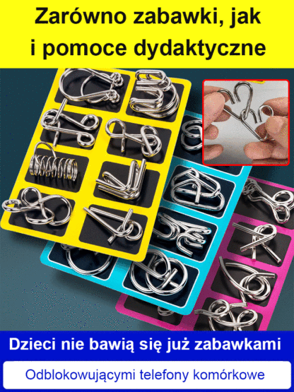 Zabawka edukacyjna z dziewięcioogniwowym pierścieniem odblokowującym