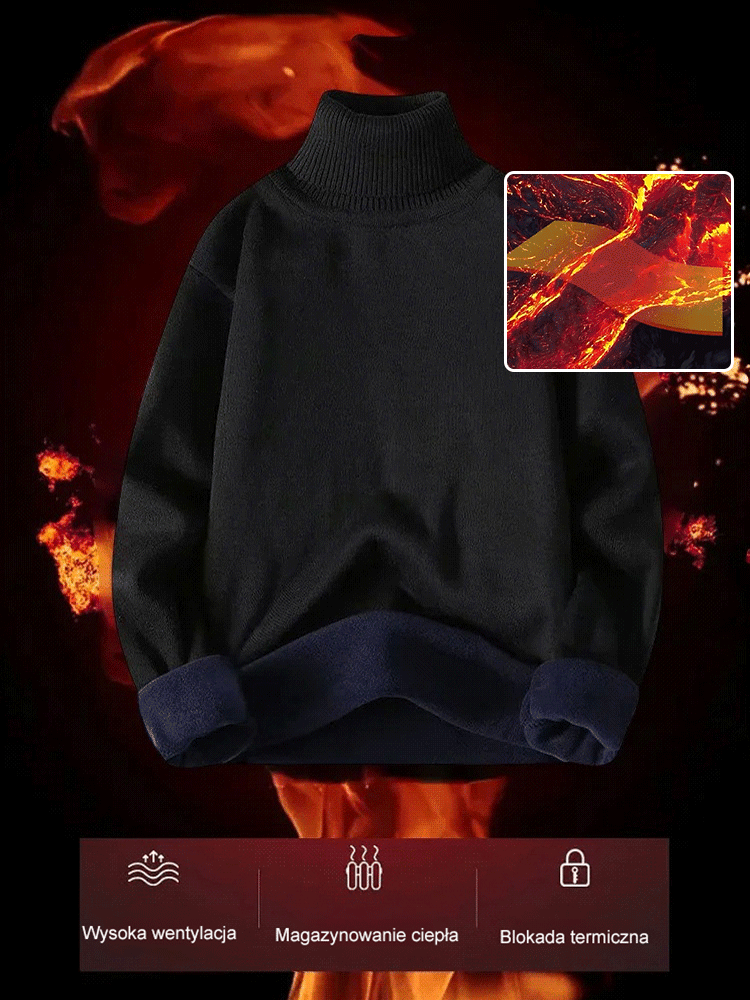 Wełniany sweter premium, cieplejszy niż kurtka puchowa!