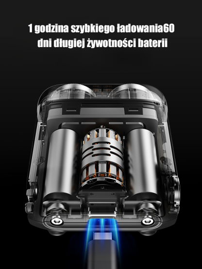 Obrotowa elektryczna golarka podwójna.