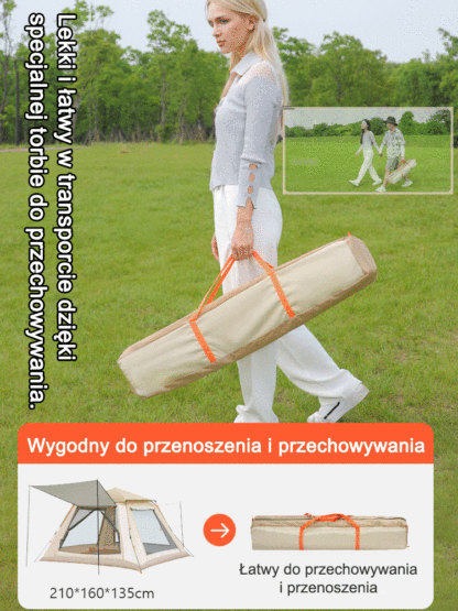 W pełni automatyczny, szybko otwierający się namiot kempingowy