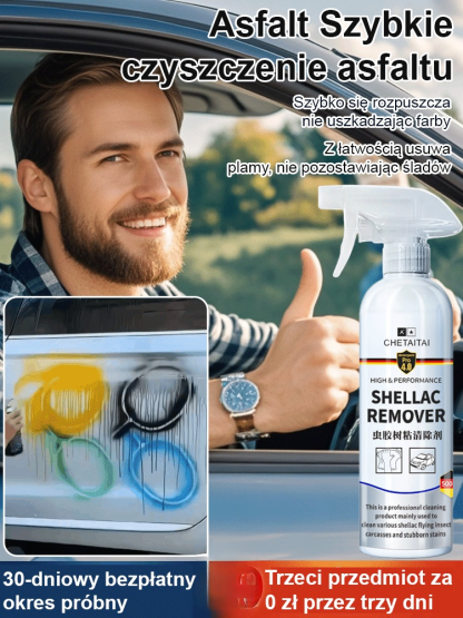 🌟【1 sekunda czystości】Spray do czyszczenia offsetowego asfaltu🌈Skutecznie czyści, nie uszkadzając lakieru samochodowego