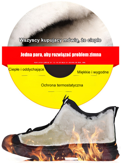 👞Zimowe ciepłe bawełniane buty❄️Nawet jeśli temperatura spadnie do minus 30 stopni, moje stopy nie będą odczuwać dyskomfortu