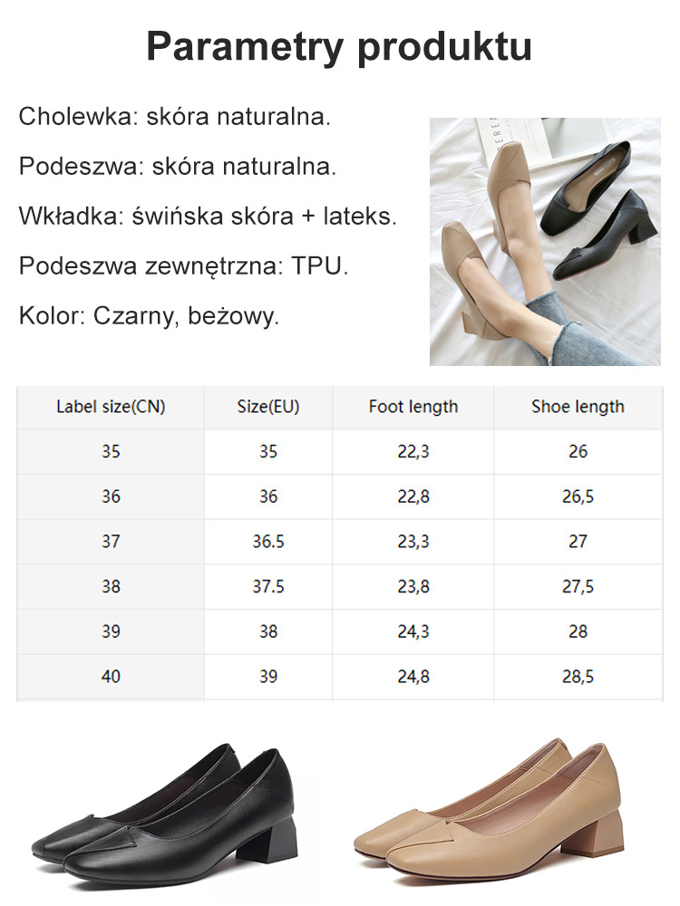 Cztery pory roku, wygodne, niskie, casualowe damskie buty skórzane