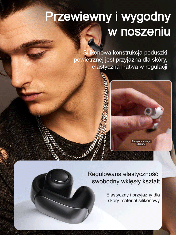 🎧Open sportowe słuchawki Bluetooth🎼po raz pierwszy wprowadzone online! Wciągające pole dźwiękowe stereo 2.0, bezstratna jakość dźwięku na poziomie CD!