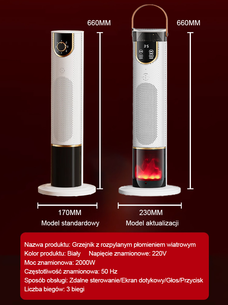 【Tylko 1 kWh w 3 dni!】💡 Grzejnik 3 w 1: Termowentylator 🔥 + Nawilżacz 💧 + Oczyszczacz Powietrza 🍃. Cichy i z termostatem! 🤫