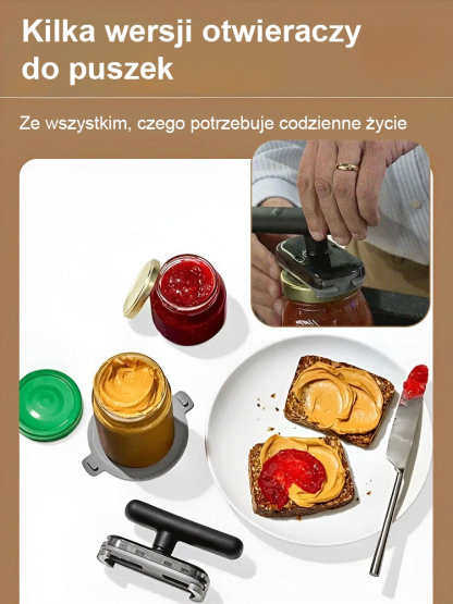 【Otwieracz do puszek oszczędzający pracę】Nie tylko oszczędza czas, ale jest również bezpieczniejszy — otwórz wszystkie pokrywki puszek w ciągu jednej sekundy!