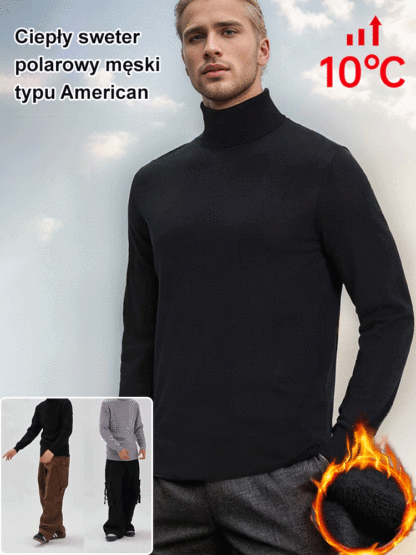 Wełniany sweter premium, cieplejszy niż kurtka puchowa!