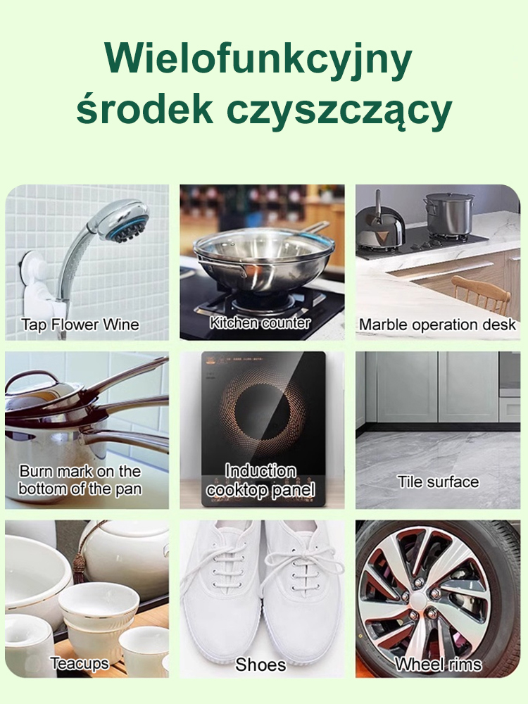 Wielofunkcyjny środek czyszczący, łagodny i niepodrażniający