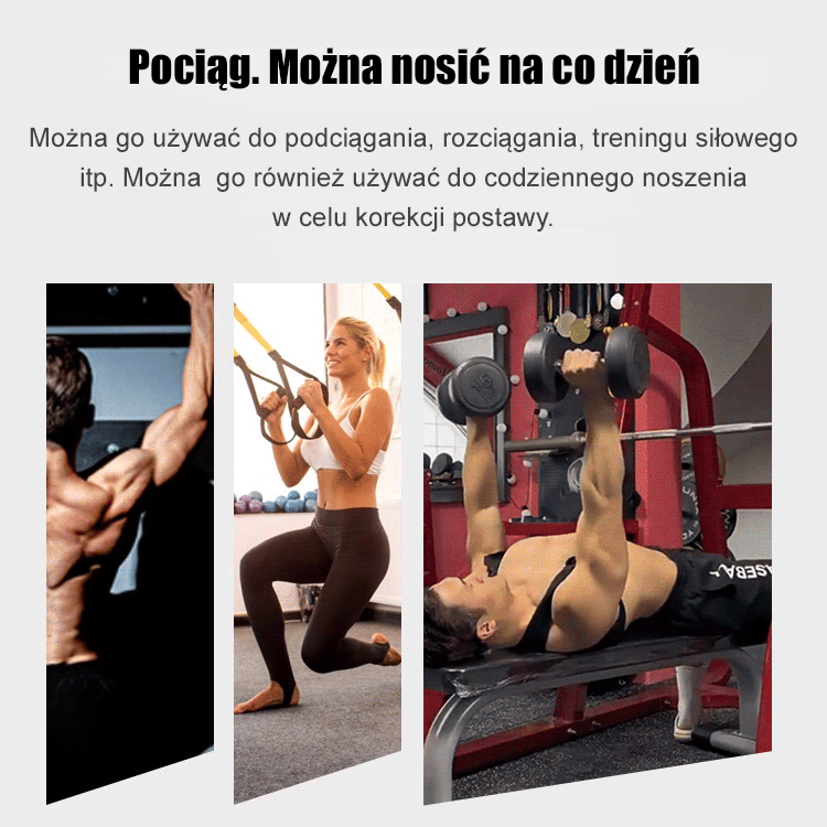 🕺Opaska treningowa z gumką💯Noś ją tylko przez dwie godziny dziennie, aby rozwinąć pamięć mięśniową, naturalnie wyprostować plecy i poprawić postawę.
