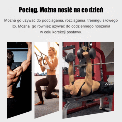 🕺Opaska treningowa z gumką💯Noś ją tylko przez dwie godziny dziennie, aby rozwinąć pamięć mięśniową, naturalnie wyprostować plecy i poprawić postawę.