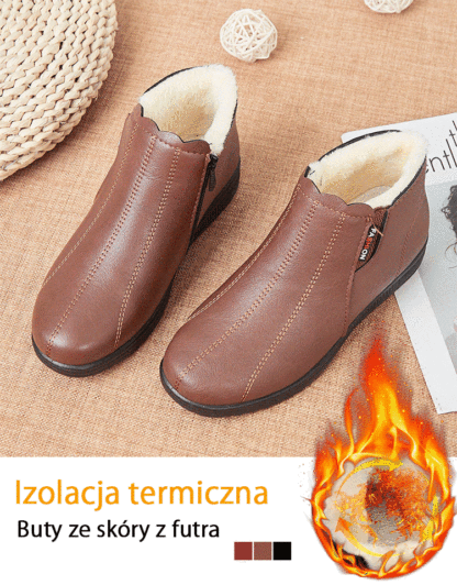 👢Ciepłe buty antypoślizgowe damskie 🔥Wyselekcjonowana włoska skóra bydlęca, elegancka i niezwykle wygodna 