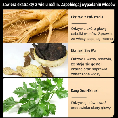 💇‍♀️Szampon do czarnych włosów💯Porost 100 000 włosów w ciągu jednej nocy, dzięki czemu Twoje włosy będą jak wodospad!