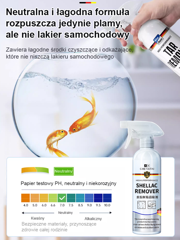 🌟【1 sekunda czystości】Spray do czyszczenia offsetowego asfaltu🌈Skutecznie czyści, nie uszkadzając lakieru samochodowego