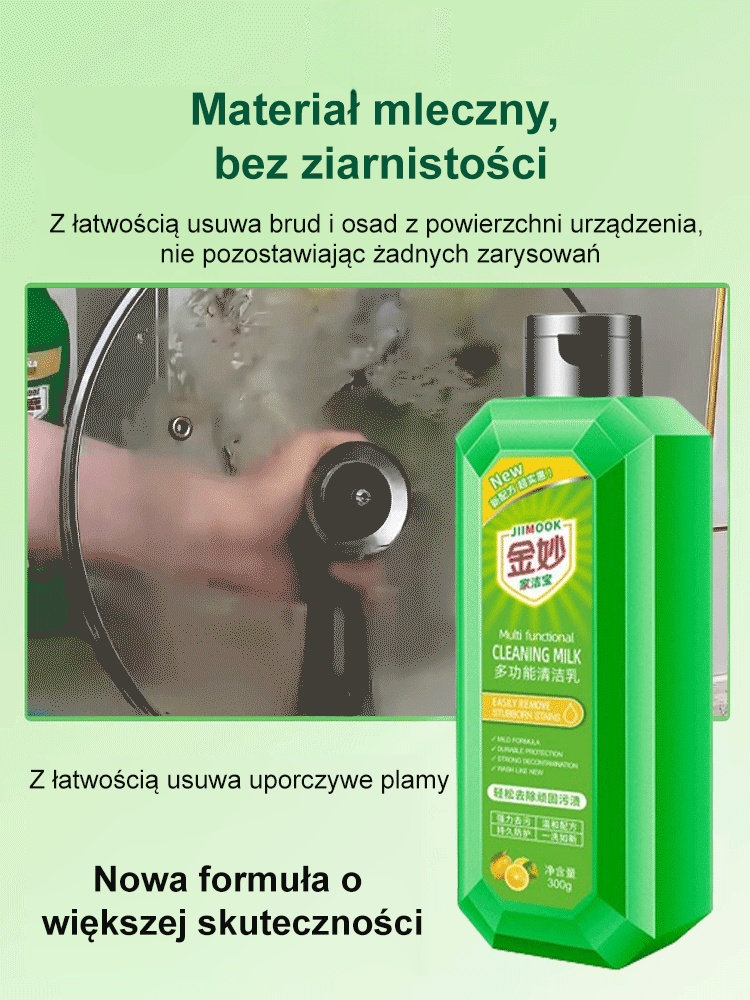 Wielofunkcyjny środek czyszczący, łagodny i niepodrażniający