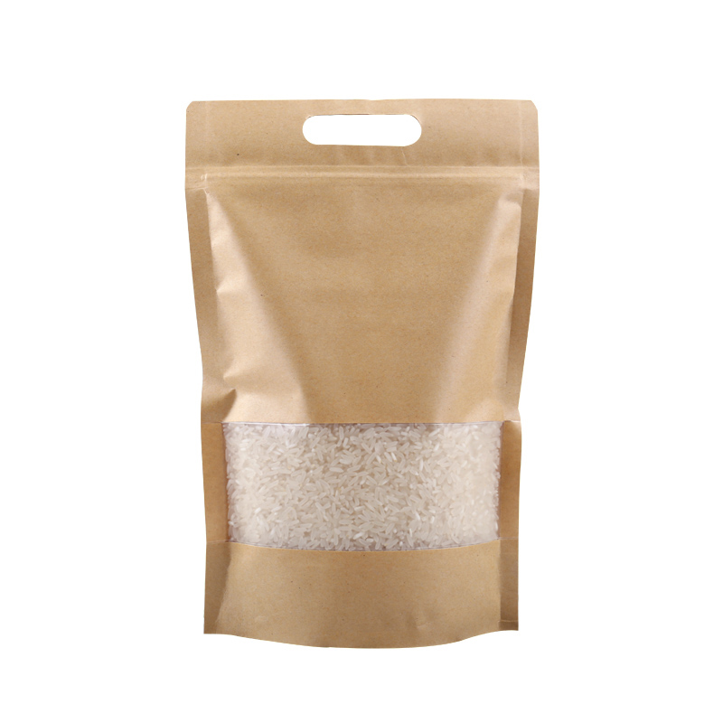 Kraft-Paper Ziplock Pouch with Window