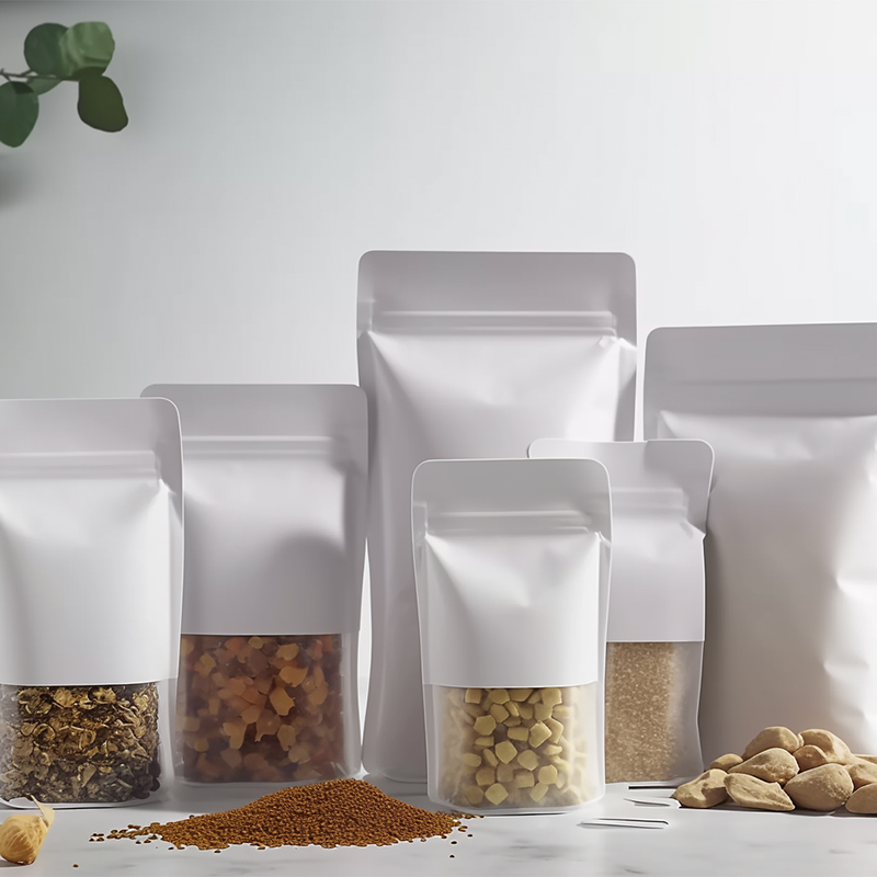 Kraft-Paper Ziplock Pouch with Window