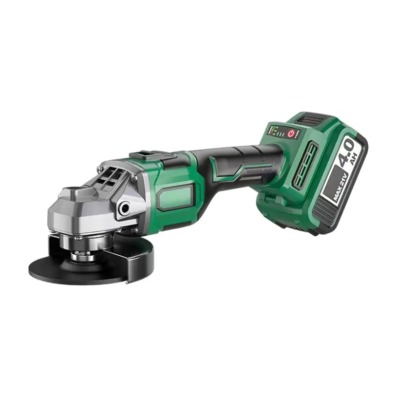 ROLICY 21V Cordless Mini Portable Industrial Grade Angle Grinder Machine 4000Ah100mm Trigger Switch for Polishing 115mm Disc Diameter