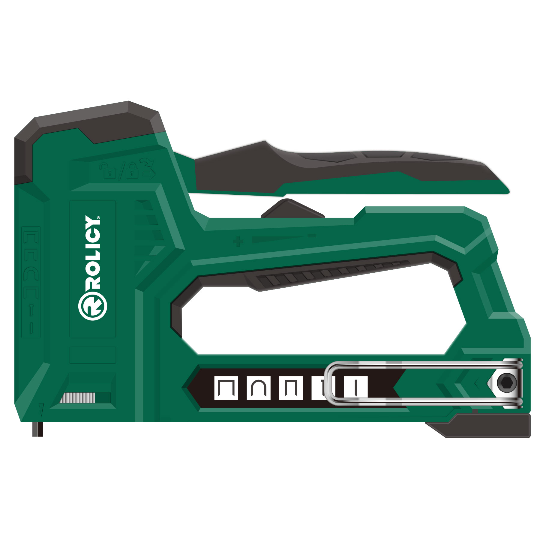 ROLICY 5-in-1 Heavy Duty Aluminum Staple Gun Kit, Manual Brad Nailer with 5000 Staples and Staple Remover, Perfect for Upholstery, Crafts, Decoration, Furniture, Windows, Carpentry & Home DIY Use