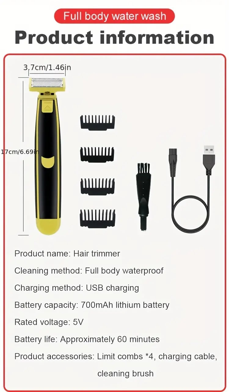 full body washed mens wet and dry shaver details 3