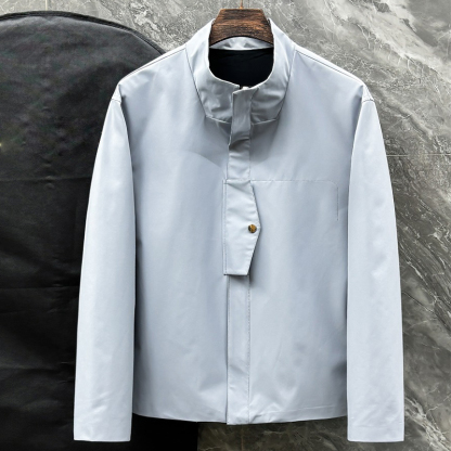 2025 Spring/Summer New Dustproof Waterproof Fabric, Men's High-End Casual Woven Trench Coat Jacket Outerwear