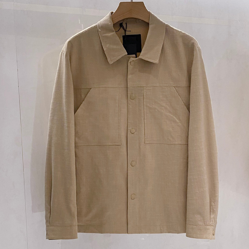 2025 New Wrinkle-Resistant Windproof Slub Fabric, Men's High-End Business Casual Turn-Down Collar Lightweight Jacket Outerwear