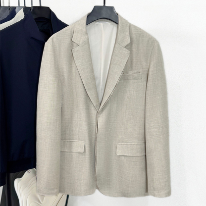 2025 Spring/Summer Luxury Worsted Fabric Premium Tailoring Modern Slim Fit Versatile Elegance Men's Business Casual Blazer