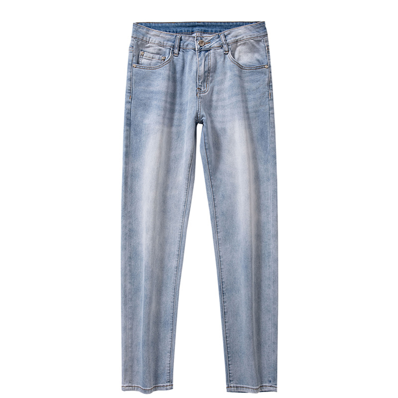 2025 New 100% Cotton Stretch Fabric Comfortable Breathable Men's Slim Straight Fit Jeans