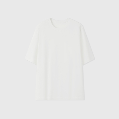2026 Spring/Summer Horse Leather Patch Short Sleeve T-Shirt – Premium White Men's Tee  Short Description