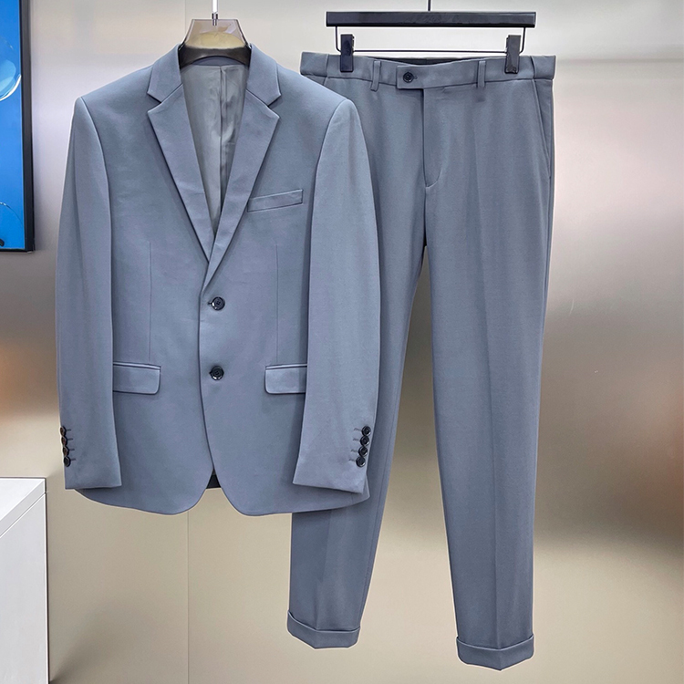 Wrinkle-Free Anti-Wrinkle Sport Casual Suit with High-Imitation Roman Fabric