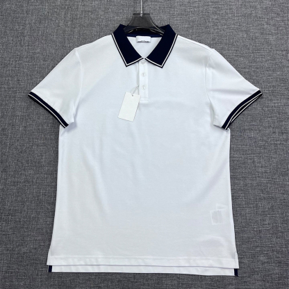 2025 Spring/Summer Custom Woven Fabric/Italian Minimalist Design Triple-Button Breathable Fit Men's Luxury Business Polo Shirt