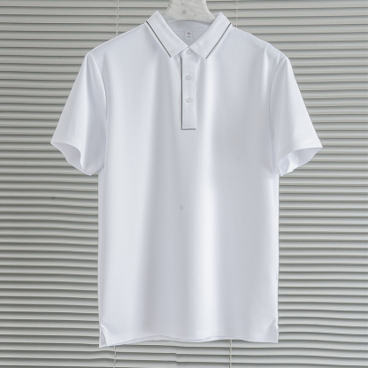 2025 New Soft Comfortable Stretch Skin-Friendly Wrinkle-Resistant Breathable Moisture-Wicking Men's Business Short Sleeve Shirt with Turn-Down Collar