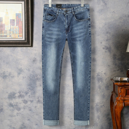 Soft Cotton High Elasticity Pocket Embroidered Lightweight Jeans