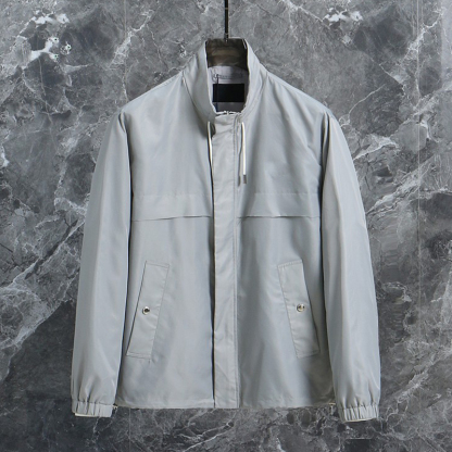 2025 New Eco-Friendly Windproof Waterproof Soft Skin-Friendly Wrinkle-Resistant Structured Business Casual Stand Collar Jacket Outerwear