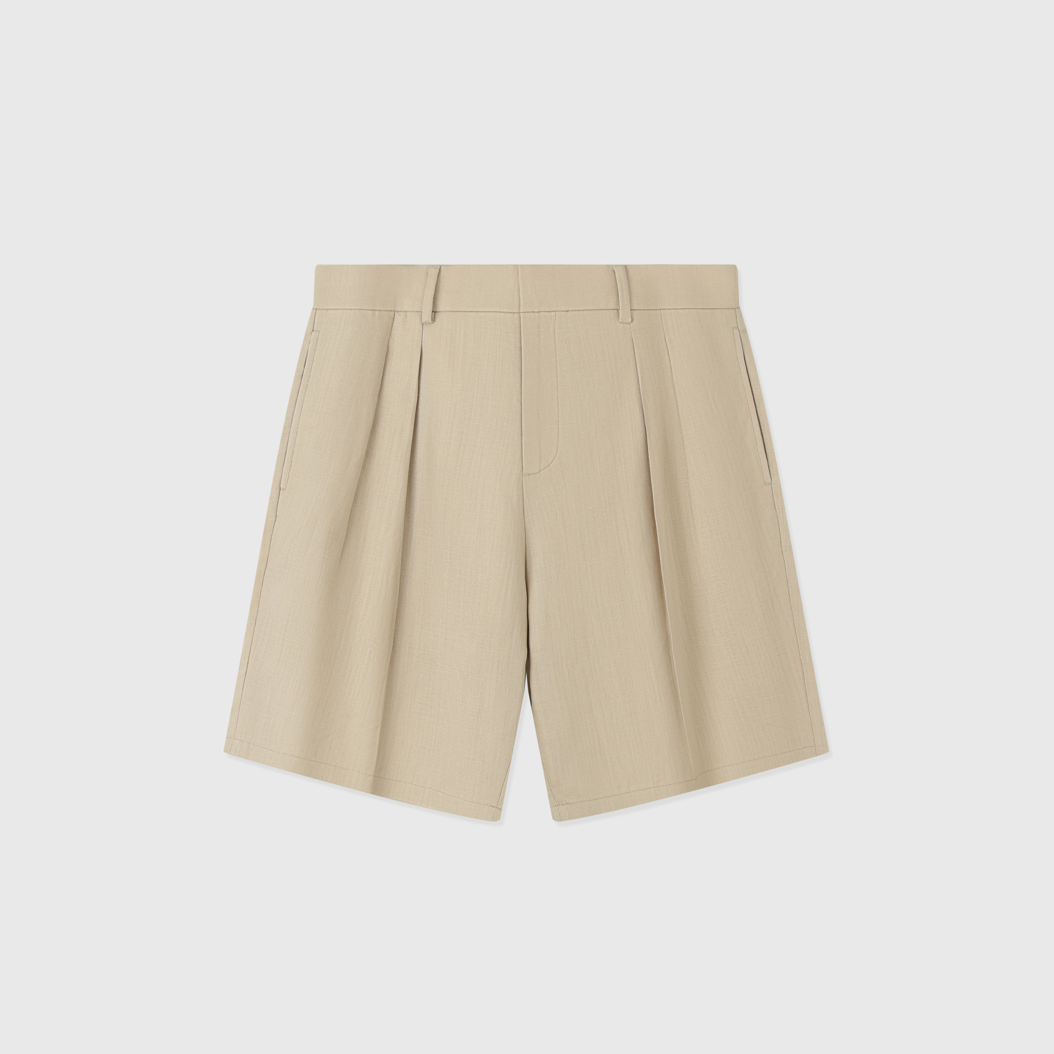 2026 New Fashion Buxton Linen Bermuda Shorts – Khaki | Spring/Summer 2026 Collection